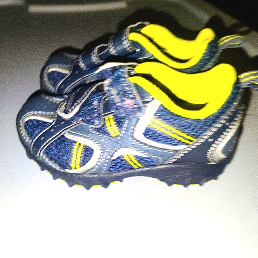 Vibrant Blue and Yellow Kids Sneakers